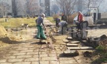 Ремонти на пешеходни алеи в "Северен"
