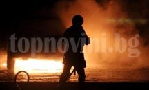 Цял автопарк изгоря в Белослав