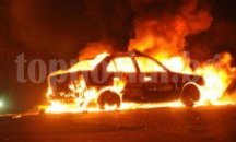 Мерцедес изгоря в квартал „Балик” в Добрич