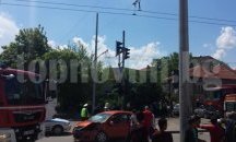 Жена пострада в катастрофа на хасковско кръстовище