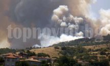 Пожар бушува в гора край село Светулка