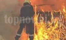 Пункт за пластмасови отпадъци горя в Плевен