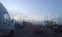 Верижна катастрофа предизвика задръстване на Околовръстното шосе