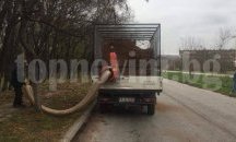 Модерна машина прибира окапалите листа в Девня