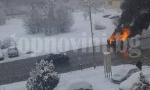Кола се запали в "Люлин" 2 (снимки)