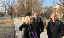 Нови тротоари край училище „Черноризец Храбър“ в „Тракия“