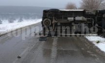 ТИР се преобърна край Балчик