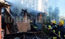 Разчистване на гробищен парк завърши с пожар
