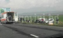 Тежка катастрофа край Бургас, три коли се преобърнаха, жена е в кома