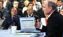 През първия час от 15-тата „Пряка линия” Путин отговори на 14 въпроса