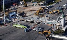 Иновация при изграждането на срутилия се пешеходен мост в Маями