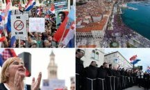 Хиляди протестираха срещу Истанбулската конвенция в Сплит (СНИМКИ+ВИДЕО)