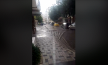 Дъжд и градушка в Благоевград превърнаха улиците в реки (СНИМКИ)
