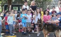 Полицейско следово куче демонстрира уменията си пред деца в Търговище (СНИМКИ)