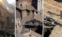 Рухна част от тавана на църква в историческия център на Рим