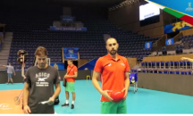 "Високите момчета" пожелаха успех на "златните момичета" 