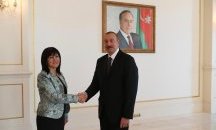 Цвета Караянчева разговаря с Илхам Алиев в Азербайджан