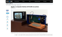 Продадоха на търг 40-годишен компютър "Apple" за 375 000 долара