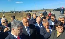 Борисов и Порошенко инспектираха ремонтирания участък на пътя Одеса-Рени