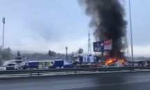 Пожар горя в търговски обект на Околовръстното шосе на София