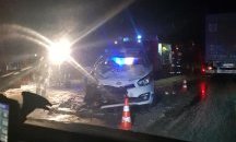 Катастрофа с полицейски автомобил край Търговище, има пострадали