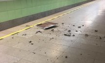 Падна облицовка от тавана на метростанция „Западен парк”