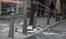Фасада на сграда се срути в София