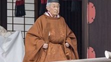 Японския император Акихито в деня на церемонията по абдикацията, в Имперския дворец в Токио, Япония, 30 април 2019 г. Император Акихито, 85 г., е първият японски император, който абдикира трона в модерната епоха. Неговият наследник е най-големият му син, който ще бъде коронован за император на 1 май, който ще отбележи началото на периода на Рейва.