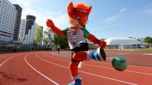 Лесик, талисман на 2-риЕвропейски игри, които ще се проведат тази година в Минск, Беларус.