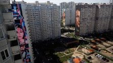 В Подмосковието се появи най-големият в Русия графит с образа на Юрий Гагарин. Той е фестивала "Urban Morphogenesis"