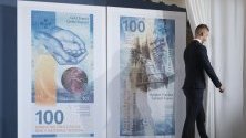 Представят новата банкнота от 100 швейцарски франка в Берн.