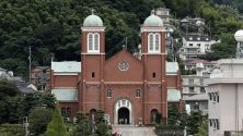 Възстановената катедрала Ураками в Нагасаки, югозападна Япония.