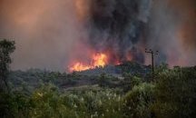 Голям горски пожар избухна на гръцкия остров Закинтос