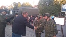 Министърът на отбраната Красимир Каракачанов на събития от кампанията ''Бъди войник'' в Габрово