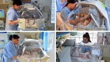 Новородени четиризнаци в Унгария - три момичета и едно момче. Те са родени след изкуствено оплождане в 32-рата седмица от бременността.