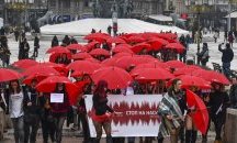"Марш на червените чадъри" в Скопие за повече права на жриците на любовта