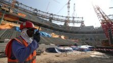 Строеж на стадион Лусаил в Доха, Катар. Той е един от осемте, които се строят специално за Световната купа на ФИФА през 2022-а.