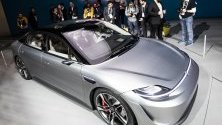 Автомобилът на Sony Vision S по време на CES - Международното изложение за потребителска електроника в Лас Вегас.