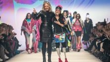 Джузепина Версаче представя създаването на модната марка Sportalm по време на Седмицата на модата в Берлин. 
