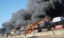 Пожарът в автоморга в Хасково вероятно е причинен от работа с оксижен
