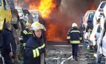 РИОСВ влиза в пламналата автоморга край Хасково