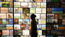 Интерактивна изложба &quot;Запознайте се с Винсент ван Гог&quot; в Саут Банк, Лондон.
