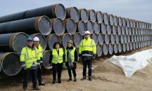 Теменужка Петкова инспектира тръбите за газовата връзка с Гърция
