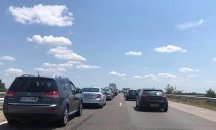 Километрично задръстване след катастрофа на „Тракия“ край София