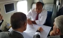 Борисов инспектира от хеликоптер строежа на "Балкански поток"