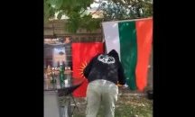 Изгориха българско знаме в Скопие