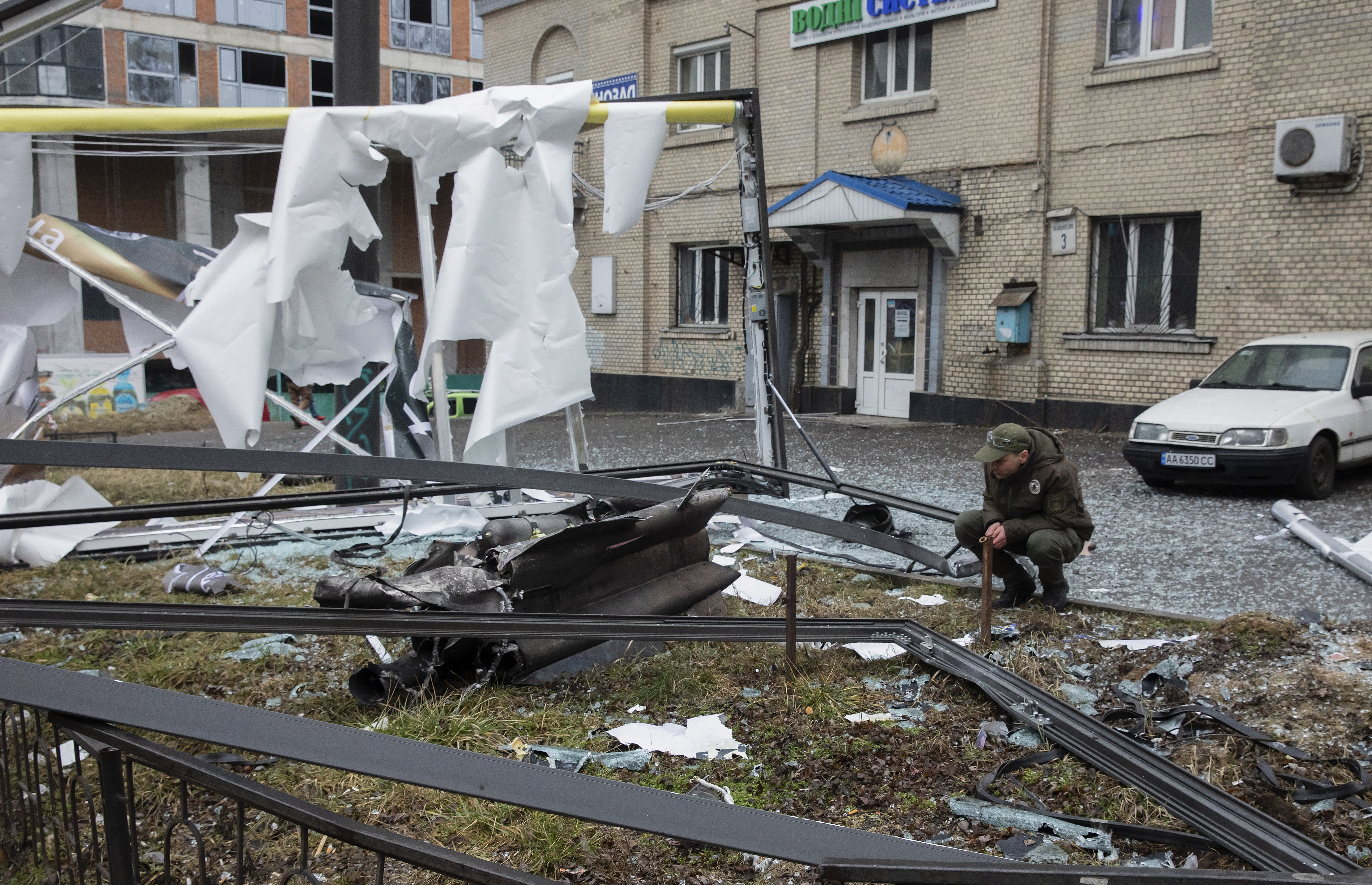 В киеве упала ракета