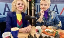 Катерина Хапсали разговаря с Христина Спасова - директор на фестивала Франкофоли